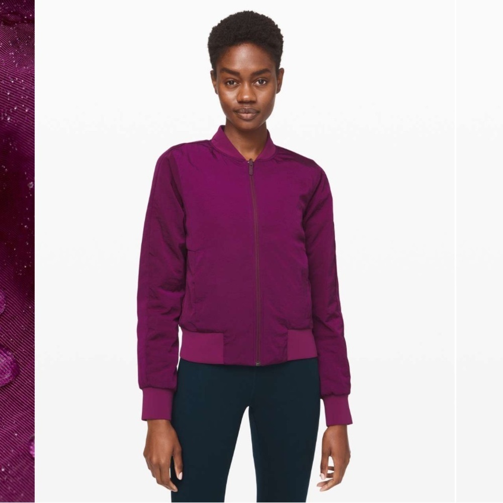 Lululemon Non-Stop Bomber Jacket *Reversible Marvel Purple Color - Picture 1 of 15